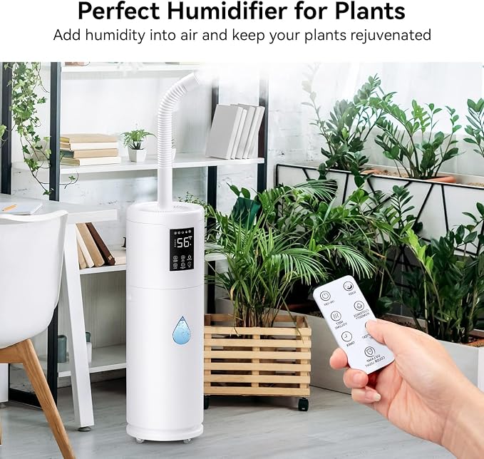 Humidifiers for Large Room Home Bedroom 2000 sq.ft. 17L/4.5Gal Large Humidifier with Extension Tube & 4 Speed Mist,Top Fill Wholehouse Humidifier with 360°Nozzle for Plant Office Commercial Greenhouse - Image 7