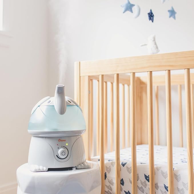 Crane Cute Animal Humidifier for Kids Bedroom and Nursery, Ultrasonic Cool Mist, 1 Gallon, Auto Shut Off, Cool Mist Humidifier - Image 2
