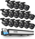 ZOSI H.265+ 1080p 16 Channel Home Security Camera Outdoor Indoor, 16CH CCTV DVR by ZOSI