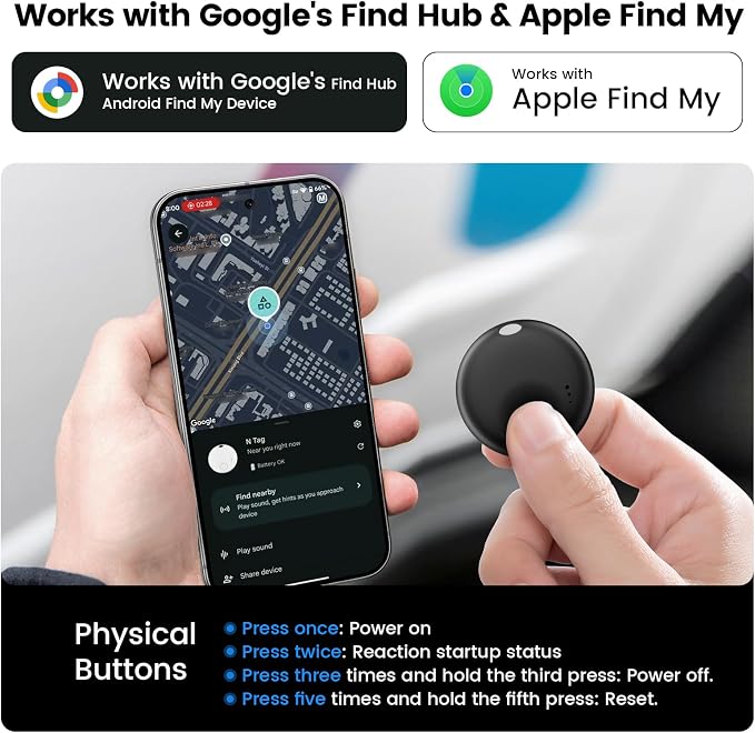 Tracker Tags - 2 Pack for Android & iOS Find My Apps, Item Finder for Keys - Image 2