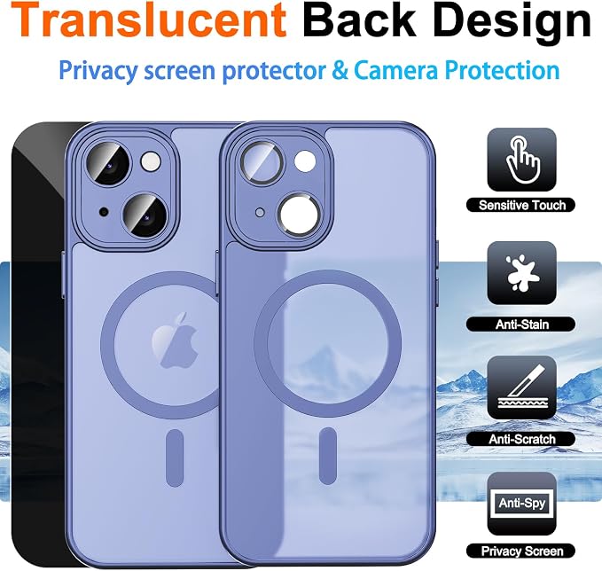 for iPhone 15 Plus Case with Privacy Screen Protector and Camera Protection - Image 2
