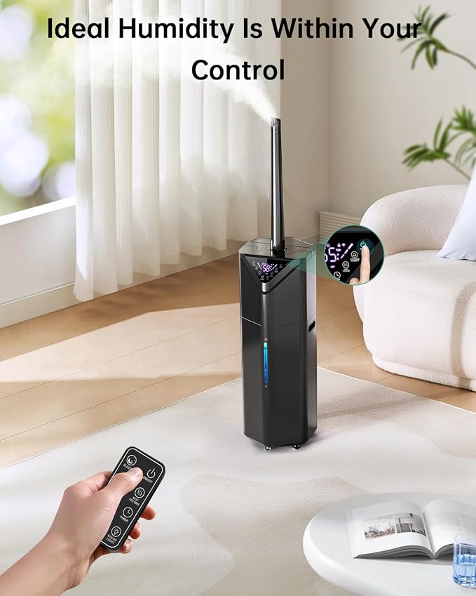 5Gal Humidifiers for Bedroom Large Room up to 2800ft², APP/Remote Control, 60H Supersized Cool Mist Humidifier with Auto 180°Mist Tube, 24H Timer, Top Fill Humidifiers for Home Office Plants - Image 7
