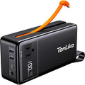 Portable Power Station with AC Outlet Power Bank for Camping Essentials Small Electric Mini Generator Large Lithium Battery Plug in Output 60W Type-C Laptop Home Backup Outdoor Emergency 99.9Wh, Black by Tenlike