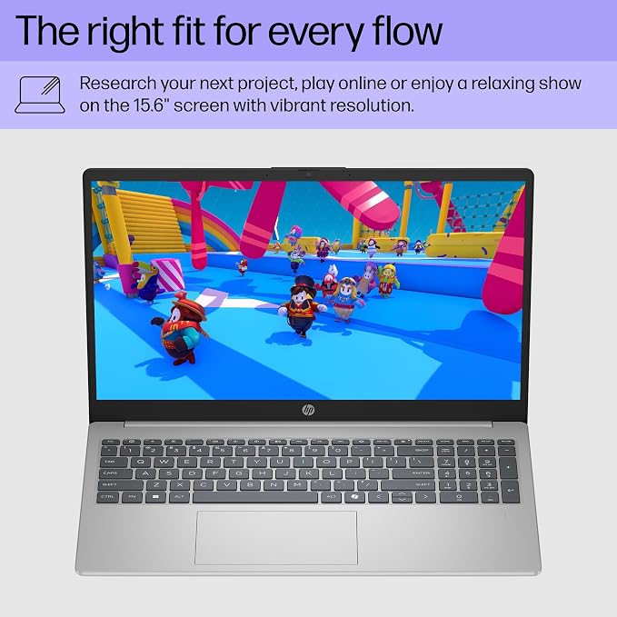 HP 15.6 inch Laptop, FHD Display, AMD Ryzen 7 5825U, 8 GB RAM, 512 GB SSD, AMD Radeon Graphics, Windows 11 Home, Natural Silver, 15-fc0502nr - Image 6