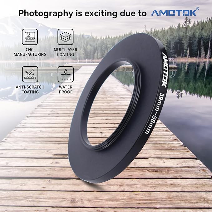 39mm Lens to 58mm Camera Lens Adapter, 39mm to 58mm Filter Step up Ring Adapter - Image 3