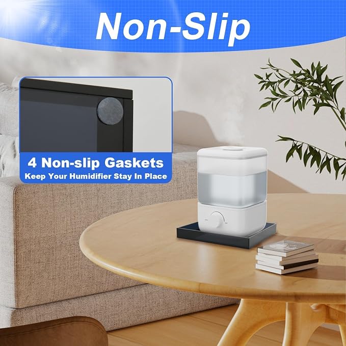 Acrylic Humidifiers Tray for LEVOIT Classic 160 Top-Fill Humidifiers 2.5L Tank, Leak-Proof Tray for Humidifier, Moisture-Proof TankFloor (Not Include Humidifier) (Transparent black, 2.5L) - Image 7