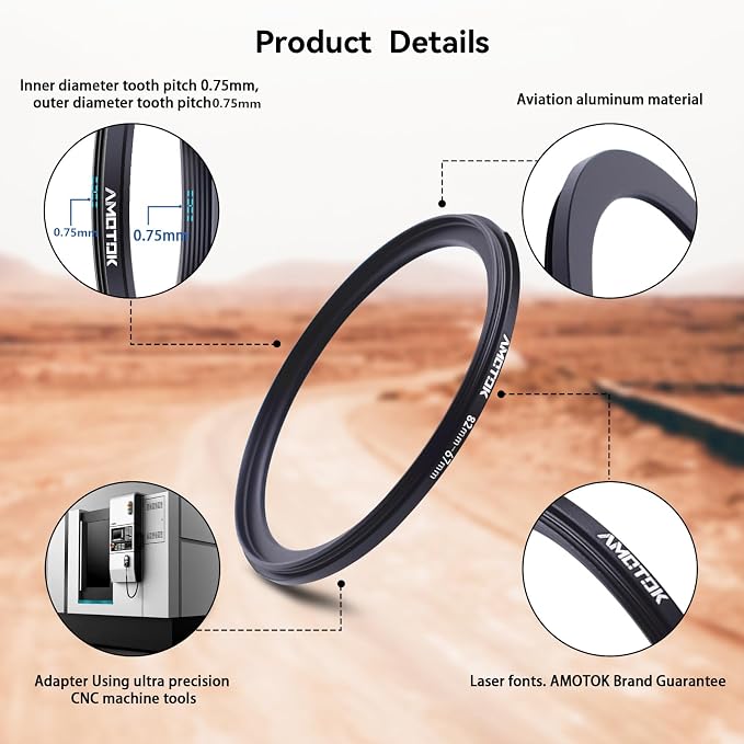 82mm Lens to 67mm Camera Lens Adapter, 82mm to 67mm Filter Step-Down Ring - Image 4