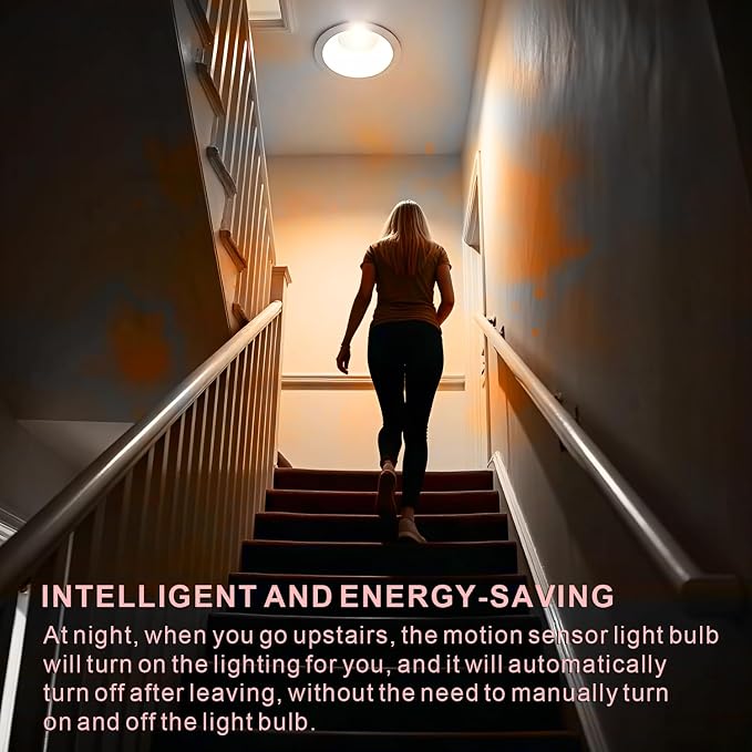 McDen Motion Sensor Light Bulb, Indoor Motion Activation Detector Light Bulb - Image 8