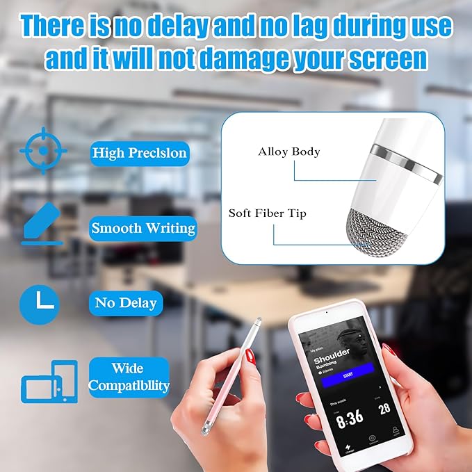 Bopomofo 3PCS Stylus Pens for Touch Screens, Stylus Pen for iPhone/iPad/Tablet - Image 3