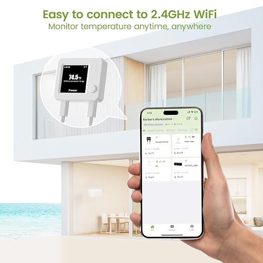 WiFi Refrigerator Thermometer 2 Pack, Freezer Alarm - Image 2