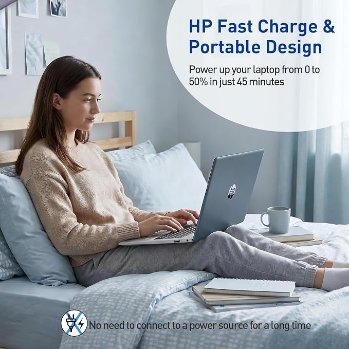 HP 17.3" Touchscreen Laptop w/Microsoft 365, 16GB RAM, 1TB SSD+128GB UFS | Webcam w/ shutter, Fingerprint Reader, Backlit Keyboard, Microsoft Copilot Key, Intel Quad-Core CPU, Win11, Blue - Image 6