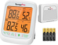TempPro TP260B Indoor Outdoor Thermometer Wireless 1000FT Range, Digital by TempPro