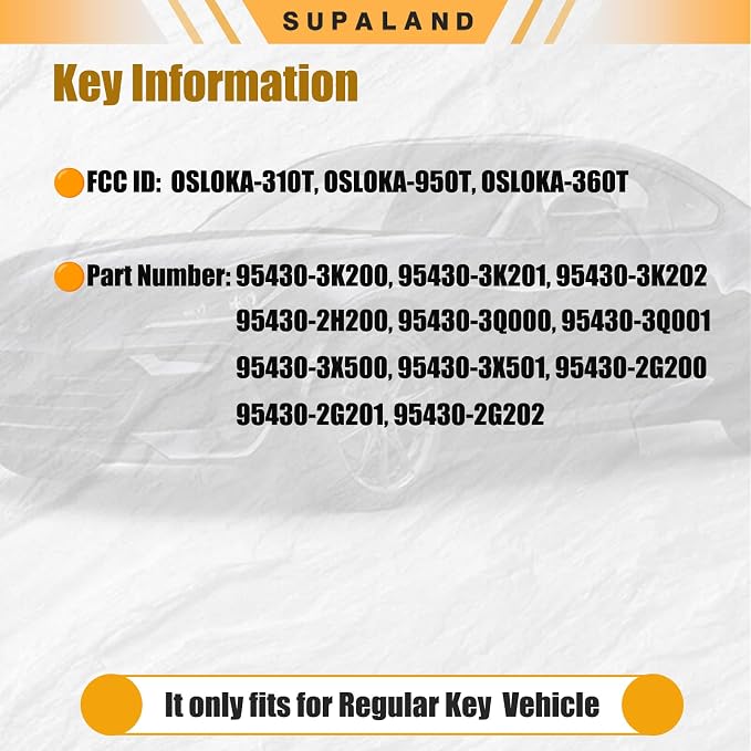 SUPALAND Key Fob Keyless Entry Fits - Image 2