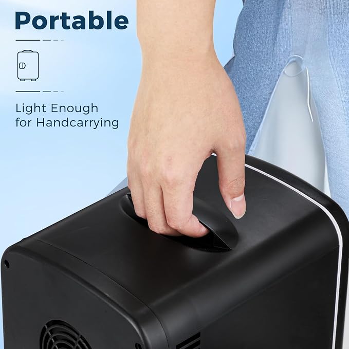 Antarctic Star 4L Makeup Mini Refrigerator With Mirror for Bedroom, Car, Office & Dorm, Portable Small Cooler for Cosmetics, Skin Care, Black - Image 5