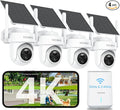 4K Security Cameras Wireless Outdoor, No Subscription, Solar-Powered Home by 247SecurityWire-Free