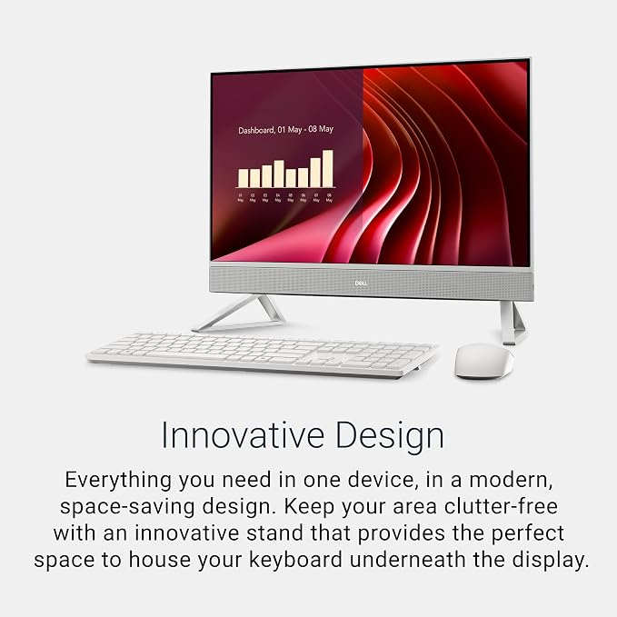 Dell 23.8" All-in-One Desktop, FHD, Intel Core 5 120U, Windows 11 Home | Intel Graphics, 512GB SSD, 16GB DDR5, Dolby Atmos Speakers, Wi‑Fi 6E, Keyboard & Mouse, EC24250 - Image 4