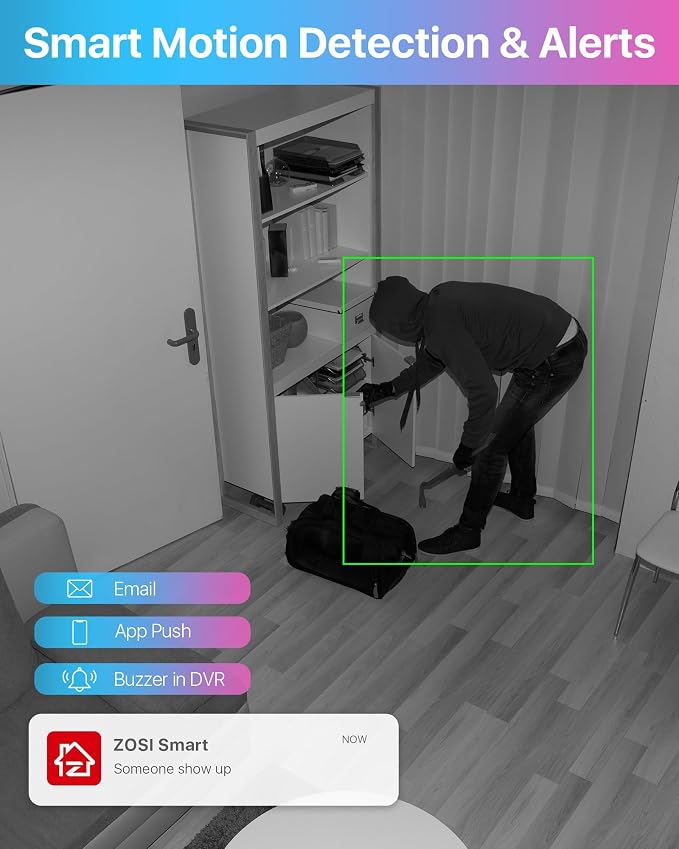 ZOSI 3K Lite 8CH H.265+ Home Security Camera System - Image 3