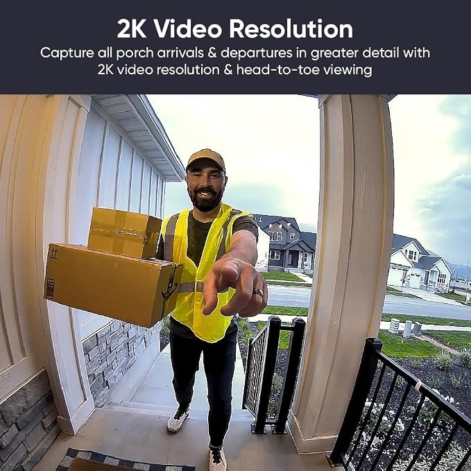 Wyze Video Doorbell v2, 2K Video, Two-Way Audio, Color Night Vision, Compatible - Image 3