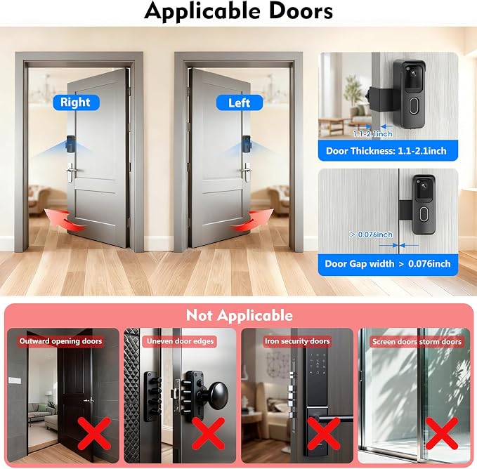 Blink Doorbell Mount, No-Drilling Anti-Theft Doorbell Mount - Image 5