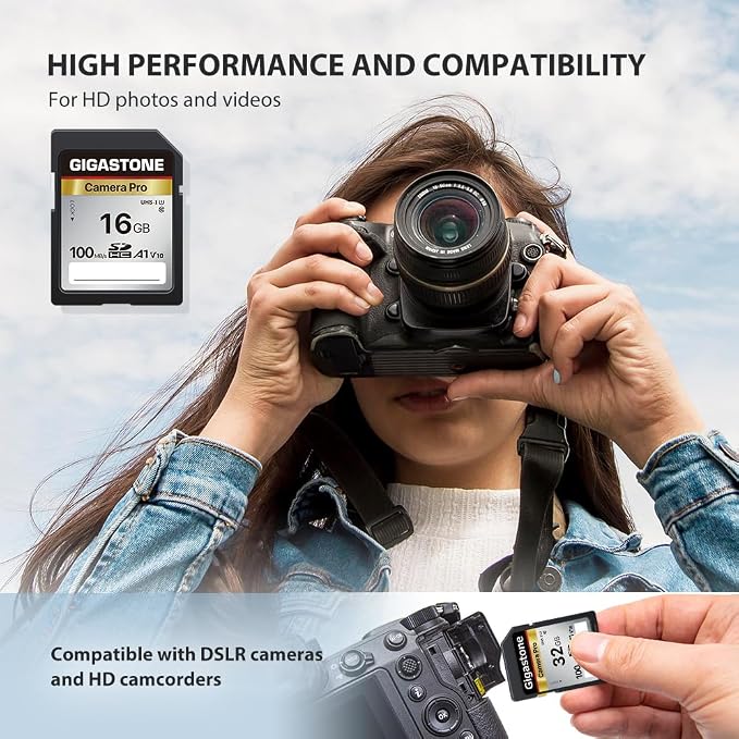 【5-Years Data Recovery】 GIGASTONE 16GB SD Card 2-Pack, Camera Pro, UHS-I A1 V10 - Image 4