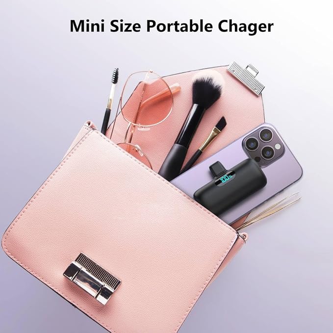 [2-Pack]Portable Charger for iPhone 17/16/15,Mini Power Bank 5000mAh PD USB C Portable Phone Charger,Travel Essential Battery Pack for iPhone 17/17 Air/16/16 pro/15/15 pro Max/Android/Samsung/Moto/LG - Image 3