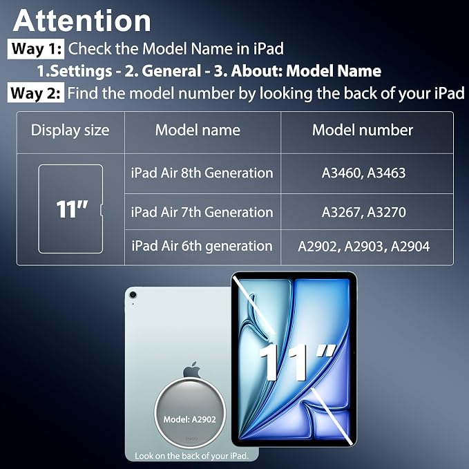 SPARIN 2 Pack Screen Protector for iPad Air 11 inch M4/M3/M2, Tempered Glass - Image 2