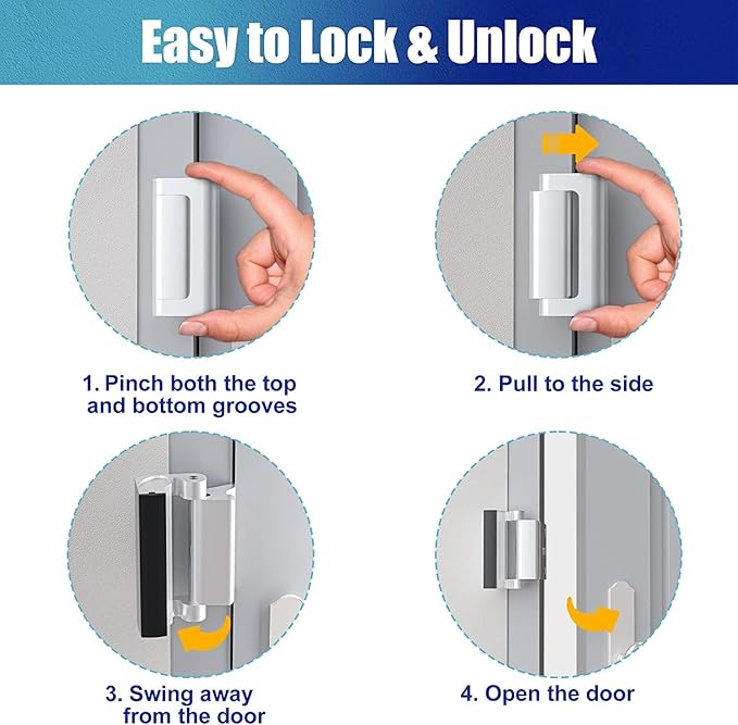 2Pack AceMining Door Reinforcement Lock Withstands 800lbs of Force - Image 4