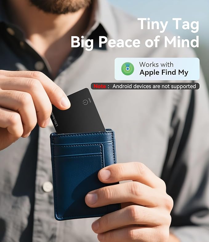 Ultrbeka Ultra-Thin Wallet Tracker Card, Rechargeable 0.094in IP68 Waterproof - Image 4