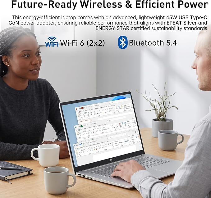 HP OmniBook 17.3” Touchscreen Next Gen AI Laptop, Latest AMD Ryzen 5 CPU | 24GB DDR5 RAM, 1TB SSD, Copilot Key, AMD Radeon 660M Graphics, Backlit Keyboard, Win11 Home, Silver, w/ Wireless Mouse - Image 9