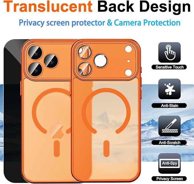 for iPhone 17 Pro Case with Privacy Screen Protector and Camera Protection - Image 2