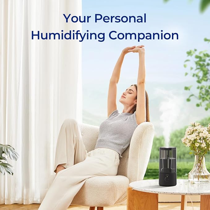 raydrop Humidifiers for Bedroom, Cool Mist Humidifiers for Babies, 1.70L Quiet Ultrasonic Humidifier, Space-Saving, Filterless, Auto Shut Off - (0.45 Gallon, US 110V) - Image 2