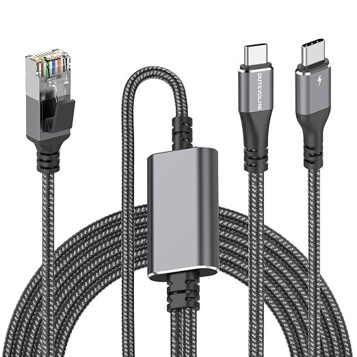 USB C to Ethernet Cable with Charging 15 Feet, USB-C Male 100W PD & Gigabit LAN - Image 7