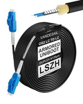 60M Uniboot LC to LC Single Mode Fiber Patch Cable，OS2 Outdoor Armored Fiber by VANDESAIL