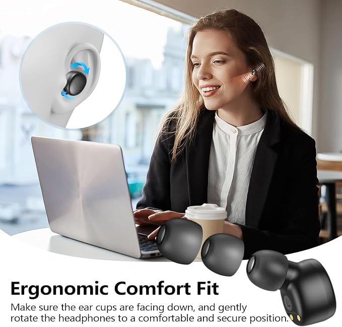 kurdene Wireless Earbuds Bluetooth 5.3 Light Weight in Ear Headphones | Premium Sound Bass Ear buds with Charging Case,Smart Touch Control,Built in Mics Headset,Clear Calls for Sports Workout - Image 5
