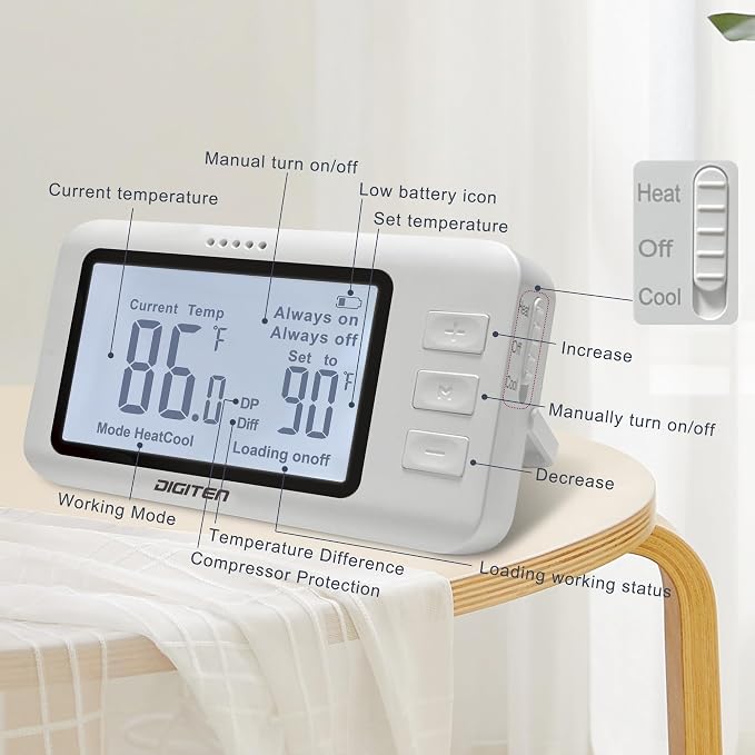 DIGITEN Wireless Thermostat Outlet Temperature Controlled Outlet - Image 8