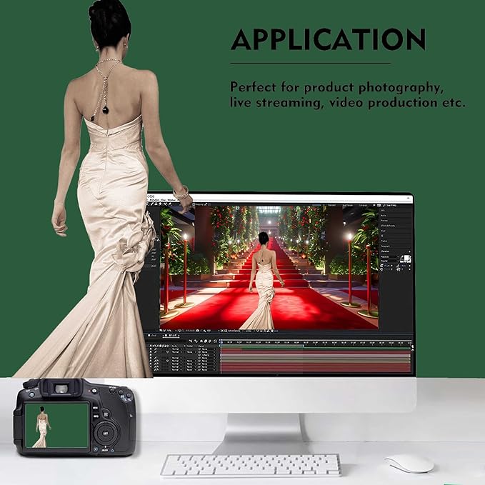 Dark Green Photography Backdrop - Image 3