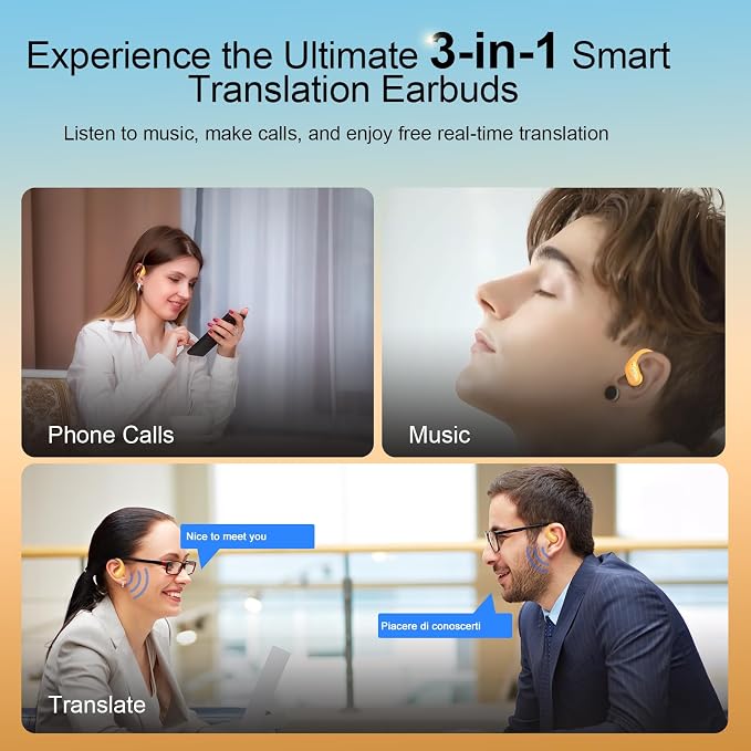 AI Translation Earbuds Real Time, 164 Language Translator Earbud 3-in-1 - Image 4