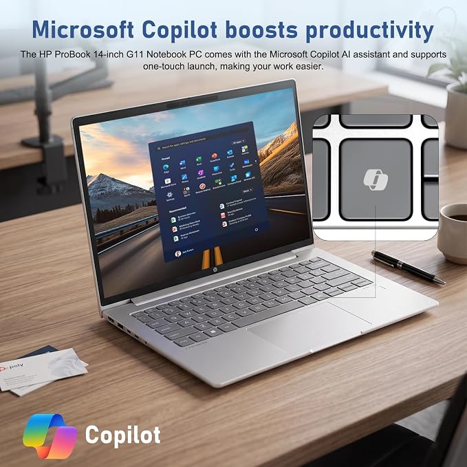 HP ProBook 440 G11 Intel Core Ultra 7 155U 14" FHD+ IPS Business AI Laptop | 32GB DDR5, 1TB SSD, Fingerprint, 1080p IR Camera, Backlit, HDMI, Wi-Fi 6, Win 11 Pro, Thunderobot 7 in-1 USB-C Hub Bundle - Image 4