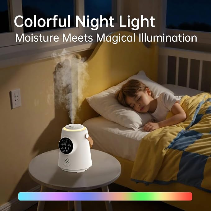YOGIN Baby Humidifier for Bedroom Nursery – 2.5L Ultrasonic Cool Mist, Ultra-Quiet & Safe for Sleep, Auto Shut-Off, Adjustable Mist, Easy Clean, BPA-Free, for Baby and Kids Room - Image 5