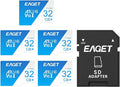 EAGET 5-Pack 32GB TF Memory Card Up to 100MB/s Read 30MB/s Write by EAGET