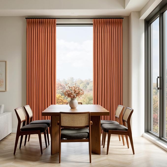 Memory Trained Pinch Pleated Curtains 102 Inches Long, Viral Linen Pinch Pleat - Image 9