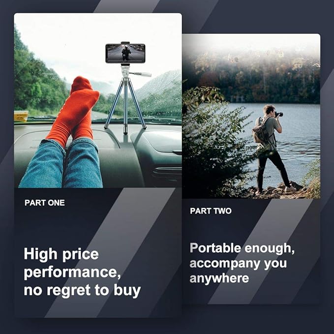 Fotopro 40 Inch Lightweight Phone Tripod Stand - Image 4