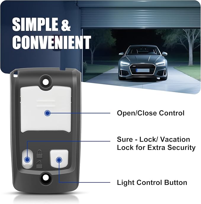 Garage Door Openers, 39165R GBWCSL2-BX Garage Door Wall Button - Image 3