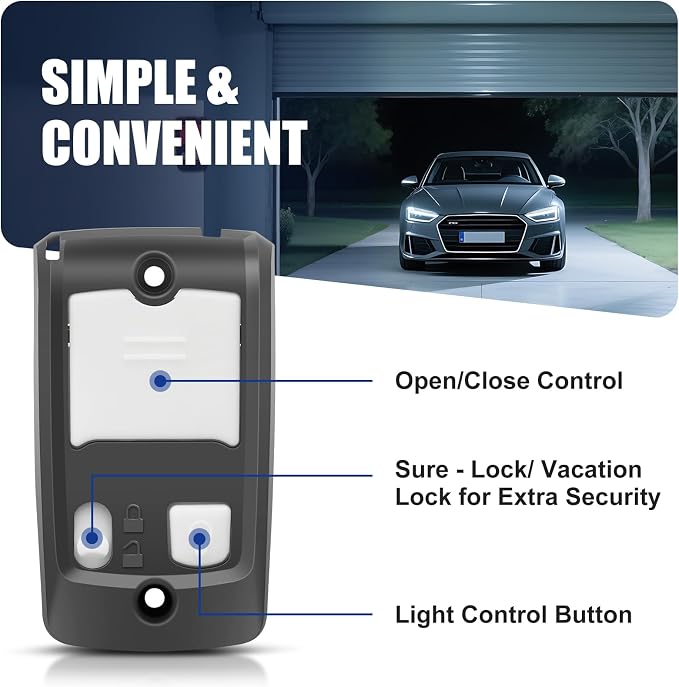 39165R GBWCSL2-BX Wall Garage Door Opener Compatible - Image 5