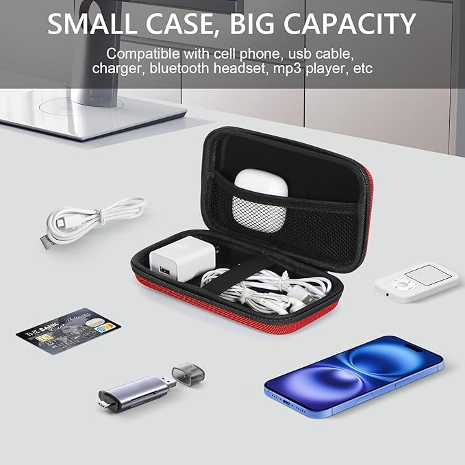 Hard Protective Travel Case, GLCON Electronic Organizer for Anker/Jackery/RAVPower Power Bank, Shockproof EVA Carrying Case for Cell Phones, Travel Gadgets for Cables, Car/GPS Accessories - Image 2