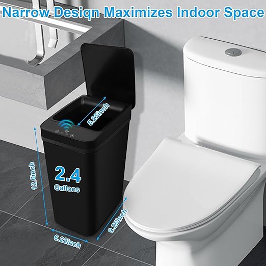 Bathroom Trash can, Smart Touchless Trash Can, Automatic Motion Sensor Trash Bin - Image 2