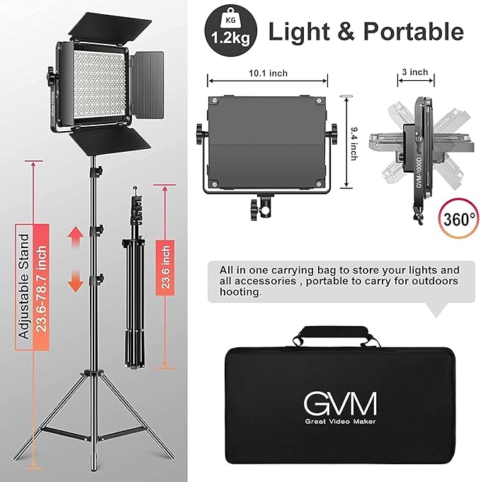 GVM 1000D RGB Led Video Light - Image 6