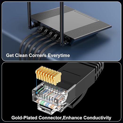 Cat 6 Ethernet Cable 30 ft, Indoor&Outdoor, High Speed 10Gbps Flat Internet - Image 5