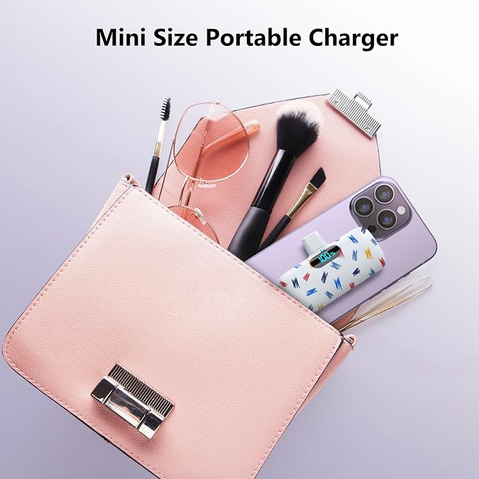 Small Portable Charger for iPhone 5000mAh, PD Fast Charging Power Bank,Mini Battery Pack Portable Phone Charger Travel Essentials for iPhone 14/14 Pro Max/13/13 Pro/12 Pro/11/XS/XR/X/8/7/6/SE Series - Image 3
