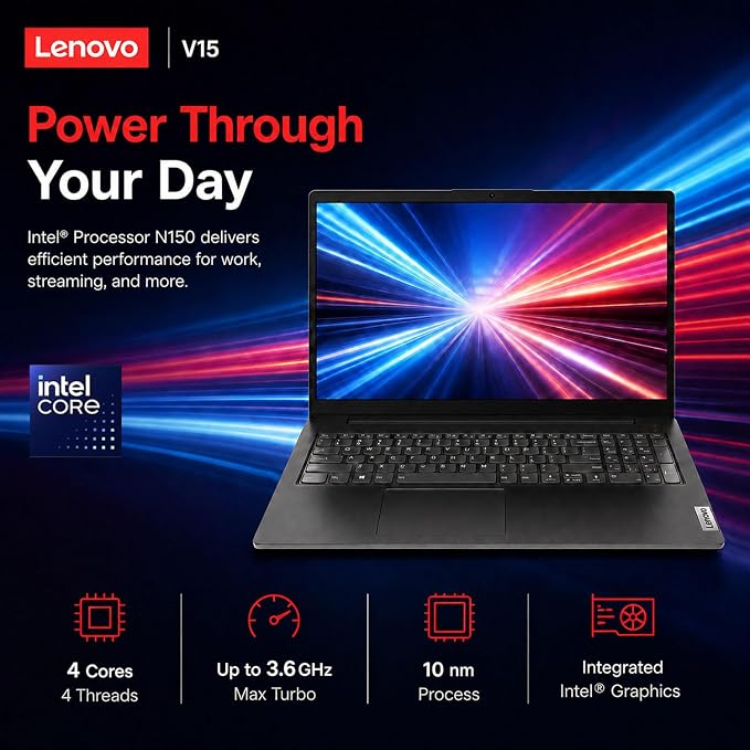 Lenovo New Business and Student Laptop(2026 Premium Edition) with MS 365 Web, Intel Powerful Processor, 15.6" FHD Anti-Glare Display, Fast Charging Speed, 14.5-Hour Battery Life, Windows 11 Pro - Image 3